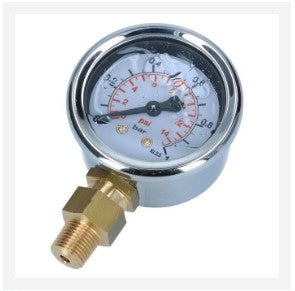 Polttoaineen painemittari, 0-1 bar (0-14 psi)